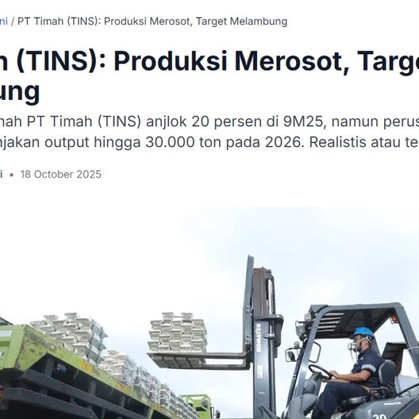 Ironi Timah Indonesia: Dilema BUMN, Pasokan, dan Nasib Tambang Rakyat