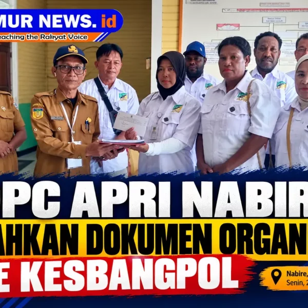 DPC APRI Nabire Serahkan Dokumen Organisasi ke Kesbangpol