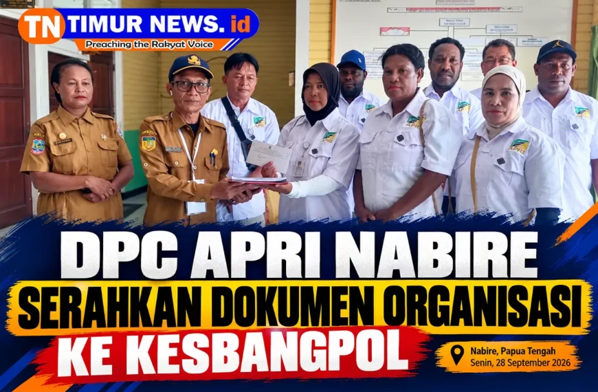 DPC APRI Nabire Serahkan Dokumen Organisasi ke Kesbangpol